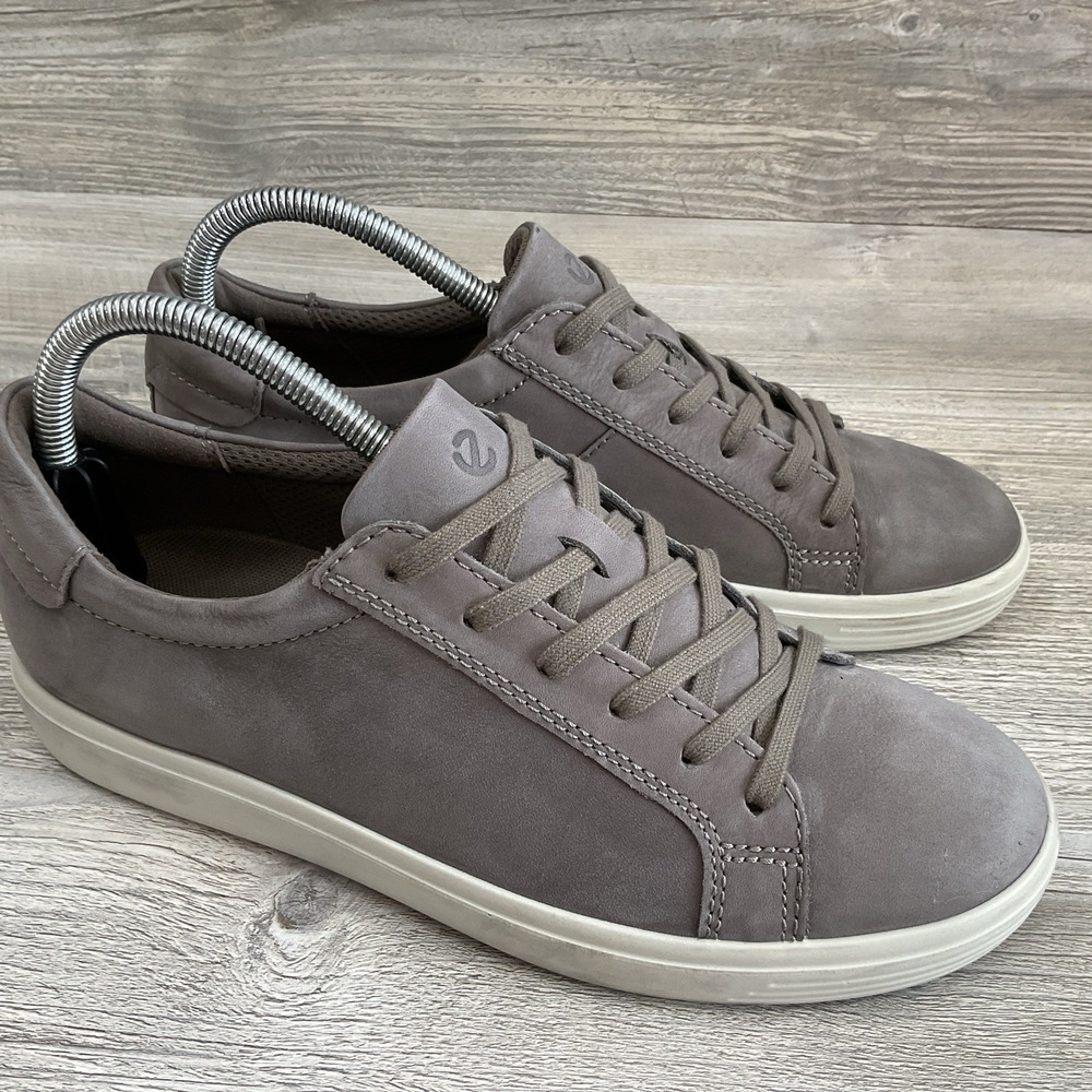ECCO Womens Gray Soft 7 Walking Suede Leather Sneaker Shoes Size 8-8.5 US 39 EU